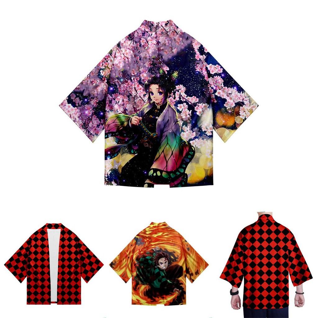 Аниме Клинок, рассекающий демонов Kimetsu No Yaiba Косплей Свободное Хаори Кимоно Халаты Пальто Топы Для Потрясающих Костюмированных Вечеринок