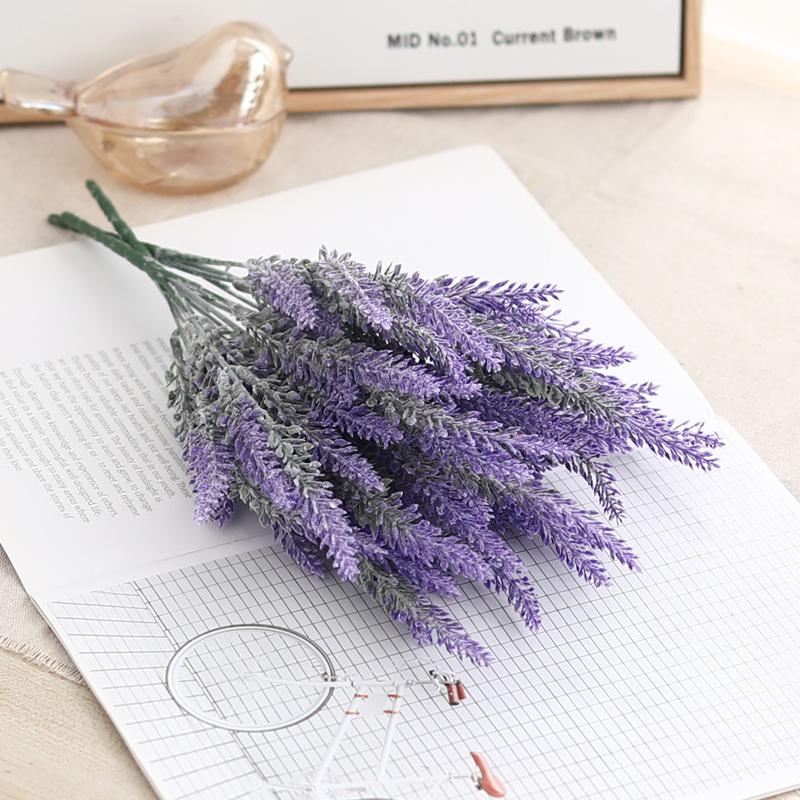 Искусственный цветок шелковый фиолетовый лаванда домашний уличный садовый декор букет поддельный свадебный рождественский день аксессуары для вечеринки