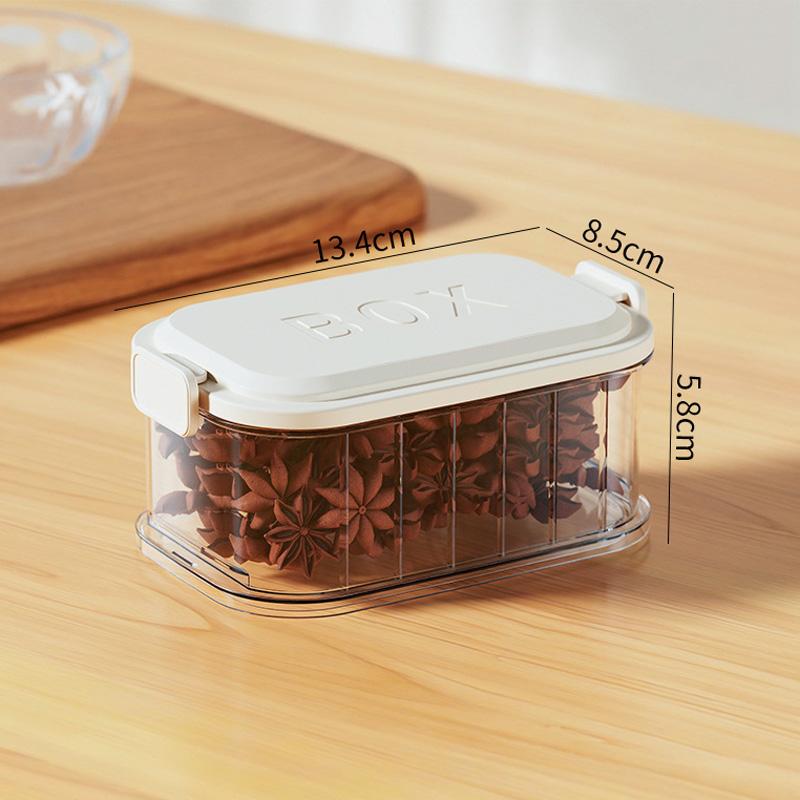 1/3/5pcs Spice Storage Box PP Food-grade Material Spice Preservation Box Cabinet Organizer Clear Fruit Spice Sealed Container