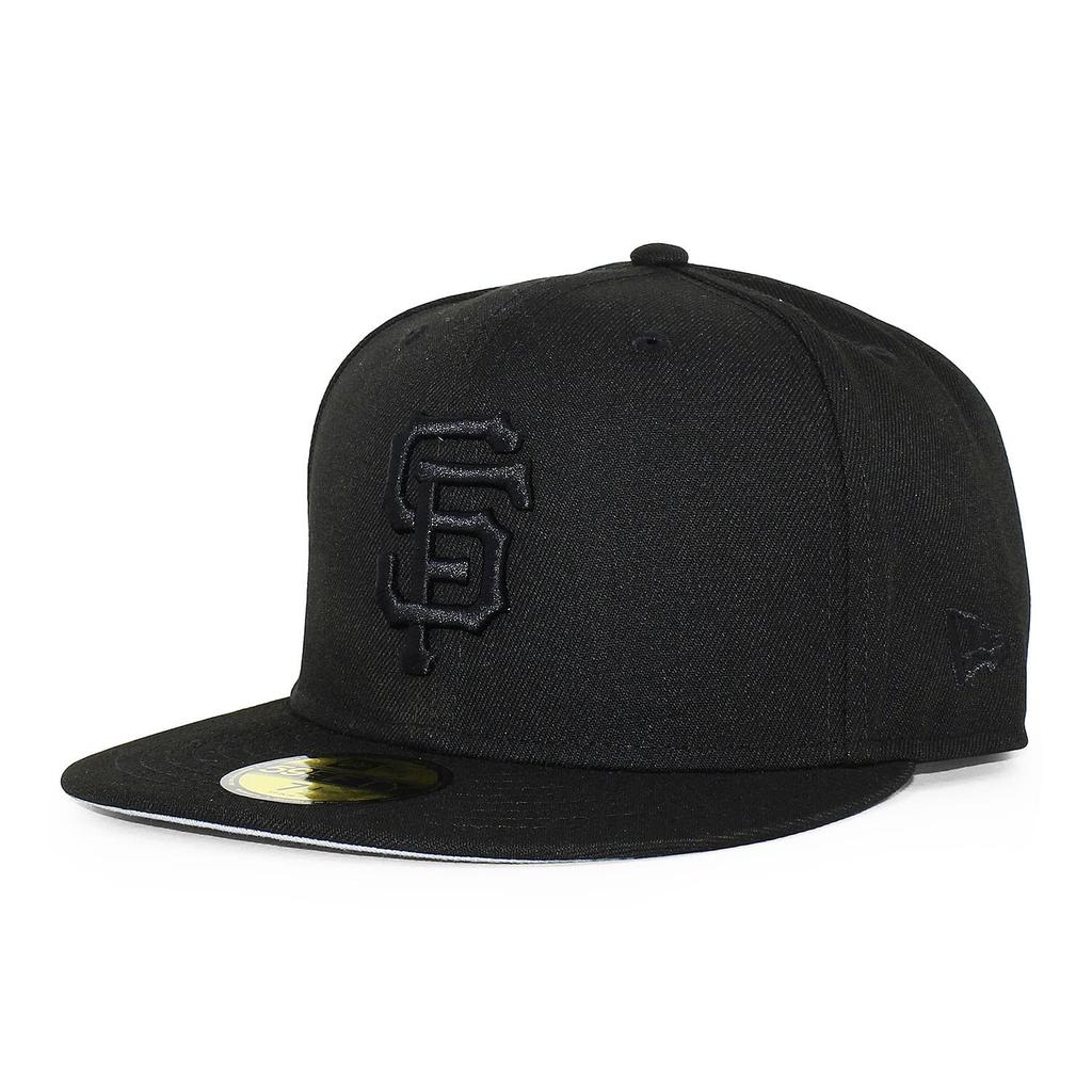 [New Era] 59FIFTY San Francisco Giants [MLB TEAM-BASIC FITTED CAPBLACKOUT] SAN FRANCISCO GIANTS 5950 Hat Black (7 (approx. 55.8cm), Black) [Used]