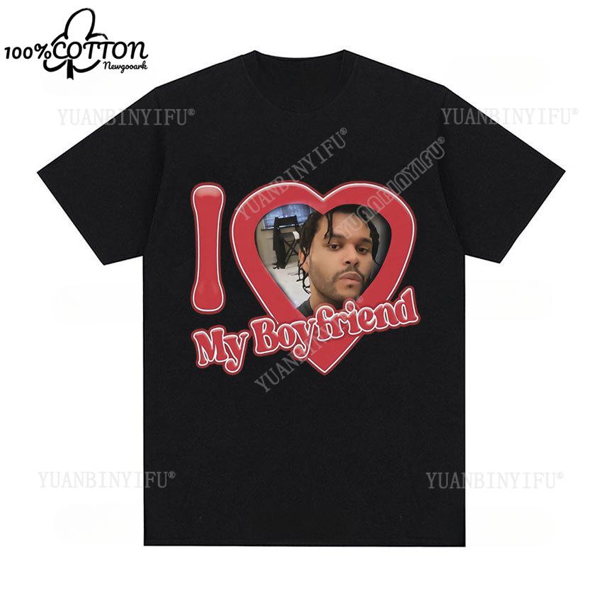 New Unisex Casual Short Sleeve Tshirts Unisexs Women Vintage Tshirt Tops Ropa Mujer Singer The Weeknd Love Graphic Soft Tshirt