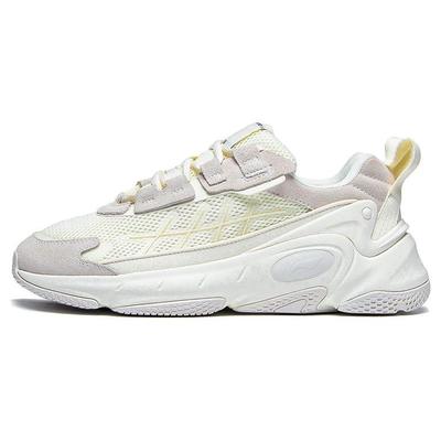 Li Ning Star Cloud 2K Ткань Синтетическая кожа Нескользящие Износостойкие Низкие Спортивные Повседневные Туфли Женские Кроссовки Белого Цвета AGCT078-1