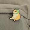 Эмалевые значки с мемом Doge, мультяшные, с УФ-печатью, брошь в виде собаки, значки на лацкан, милые, шиба-ину, лягушачья шляпа, животные, ювелирные изделия, подарок для друзей