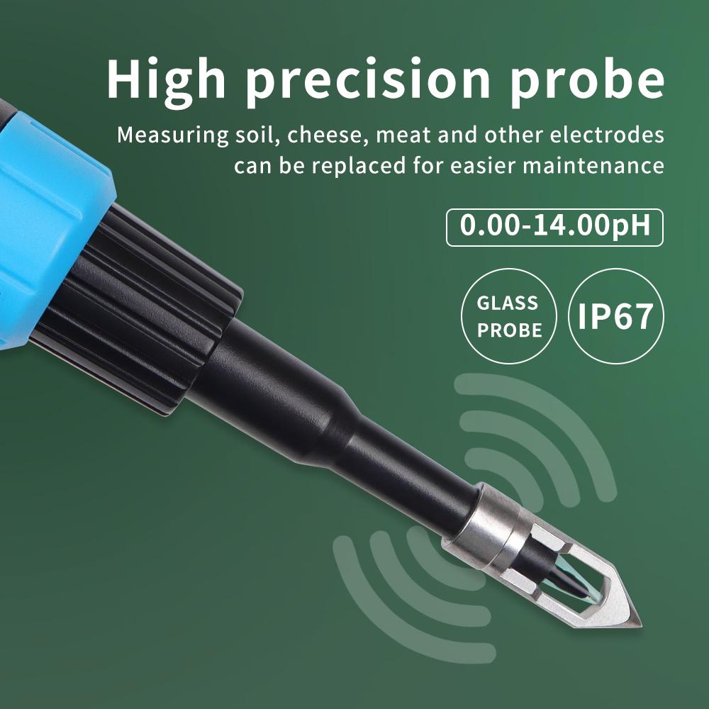 YY-1030 Цифровой pH-метр для пищевых продуктов 0,00~14,00 Высокоточный датчик Температура Кислотность Тестер для пивоварения Фрукты Сыр Мясо Консервирование