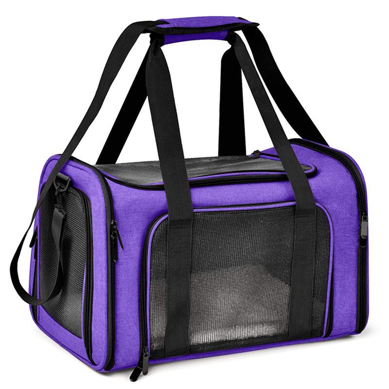 Portable Breathable Pet Carrier: Foldable, Lightweight, Car-Mountable, Large Capacity for Cats and Small Dogs