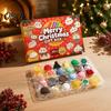 Рождественская подарочная коробка с пельменями Merry Box, Рождественский календарь ожидания с игрушками-антистресс для снятия напряжения, 24 дня, игрушка-паровой пирожок, мягкие игрушки