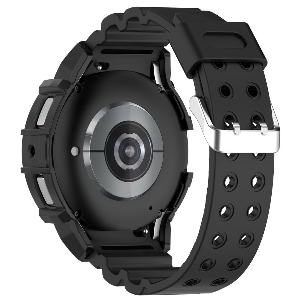 For Samsung Galaxy Watch7 44mm Silicone+TPU Watch Band Wrist Strap with Watch Case