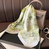 68cm Small Fresh Forest Printed Scarf New Spring Summer Imitation Silk Scarf Fashionable and Versatile Headscarf Scarfs Shawl