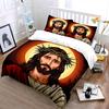 Haloed Jesus with crown. Bedding sets Duvet cover sets Duvet covers Pillowcases(1 * Duvet Cover 2 * Pillowcases, without duvet insert)