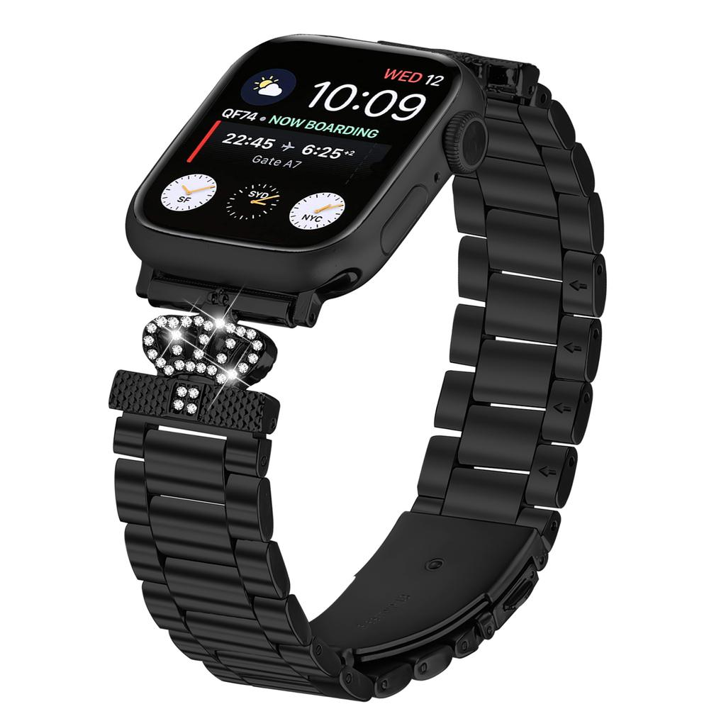 Stainless Steel Strap for Apple Watch Series 10 Ultra 9 8 7 SE 6 5 4 3 2 1 46mm 49mm 45mm 44mm 42mm Crown Shape Watch Band