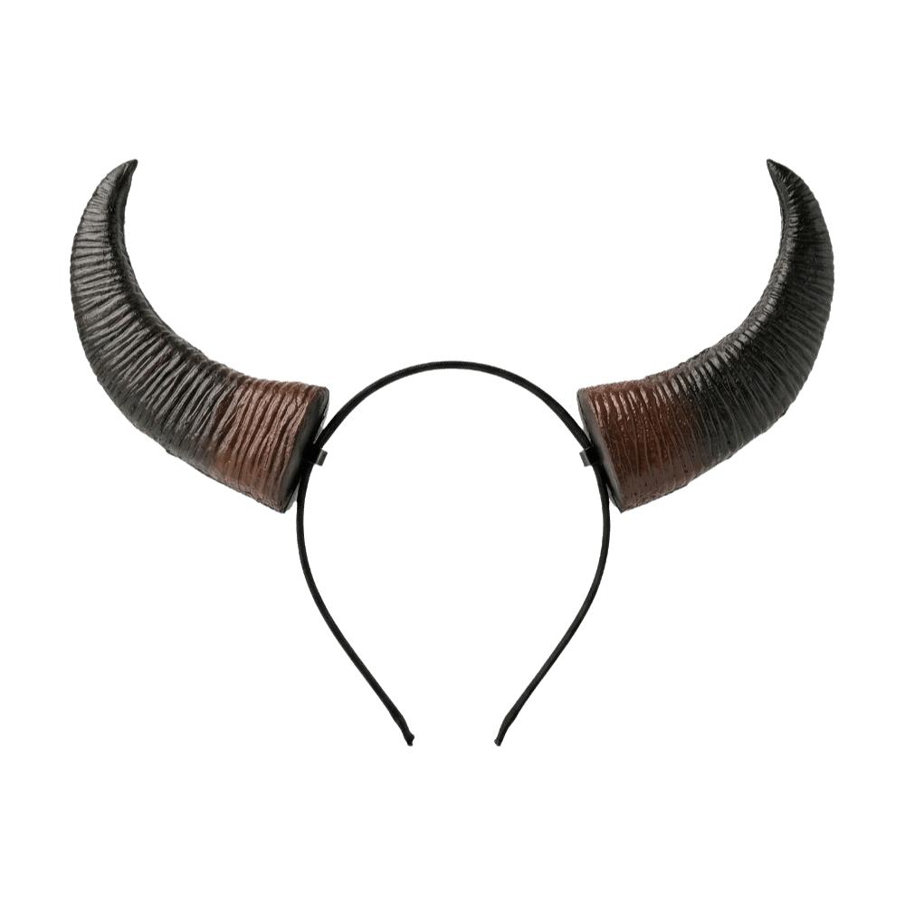 Cosplay Demon Horns Headwear Gothic Cow Horn Hair Hoop Halloween Devil Headband Photo Props