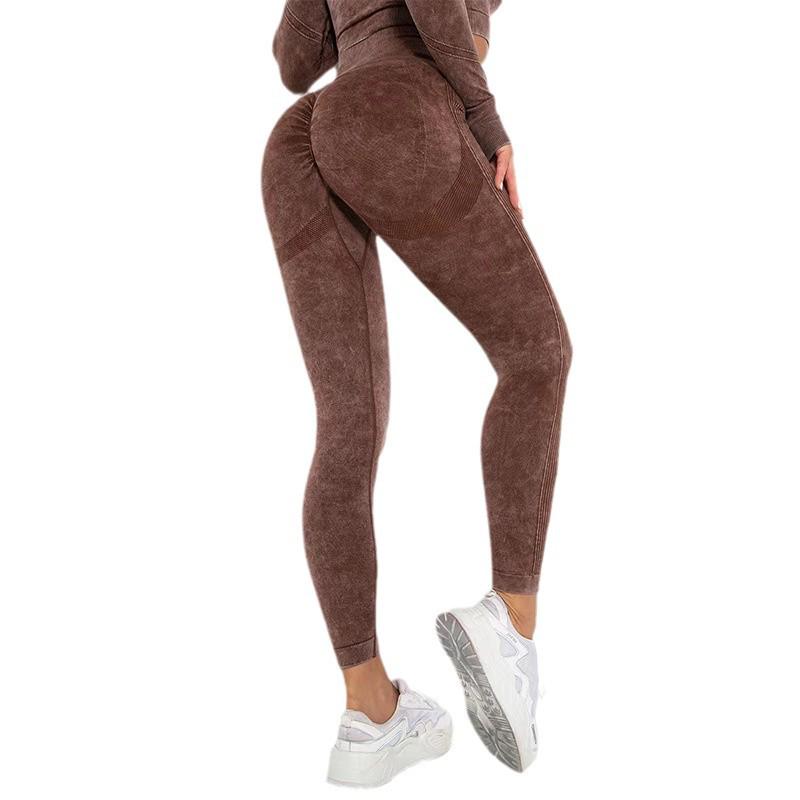 2024 Европейские и американские бесшовные брюки для йоги, сексуальные легинсы для женщин с эффектом «персика» и подтяжкой ягодиц