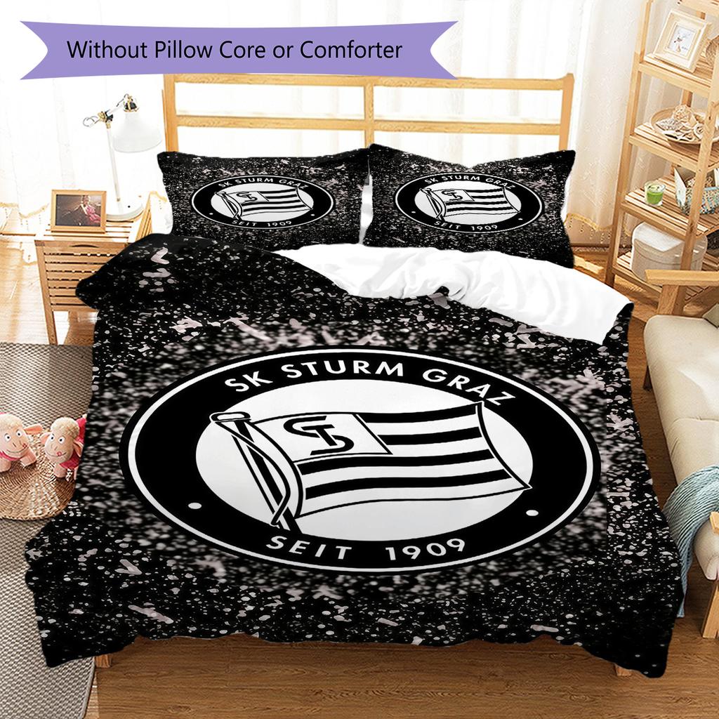 SK Sturm Graz logo Bedding Quilt Set Quilt Cover Pillowcase Home Decoration Birthday Gift (1 * duvet cover + 2 * pillowcase, without core)