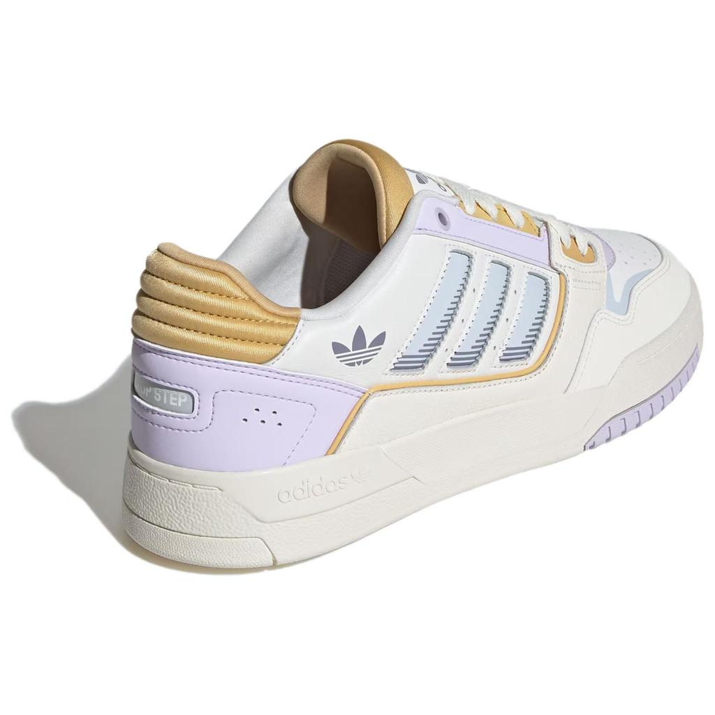 Adidas Drop Step 2.0 Comfortable Versatile Sports Casual Slip Resistant Durable Low Top Skate Shoes Women Sneakers White Purple JP5887