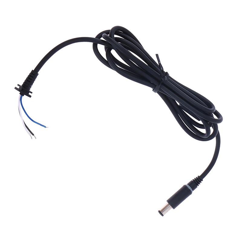 Подходит для адаптера зарядного устройства ноутбука Dell HP, черный штырь 7,4 X 5,0 мм со светодиодной подсветкой, 1,8 м, медный штекер постоянного тока, соединительный шнур, кабель