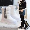 Fashion Versatile Children's Snow Boots Winter New Children's High-top Winter Boots Classmates Velvet Warm Cotton Boots