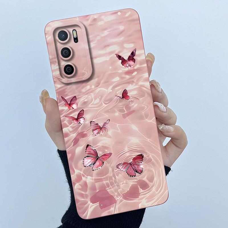 Чехол для OPPO A16 Чехол для Oppo A16s A54s Модный Простой Цветок Мягкий Жидкий Силикон Ударопрочный Чехол Oppo CPH2269 CPH2271 Funda