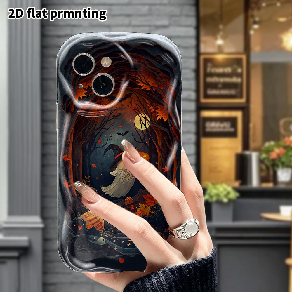 Phone Case: 2D flat, fits iPhone 12 Pro to 18, phone decoration, layered Halloween and Christmass, perfect holiday gift