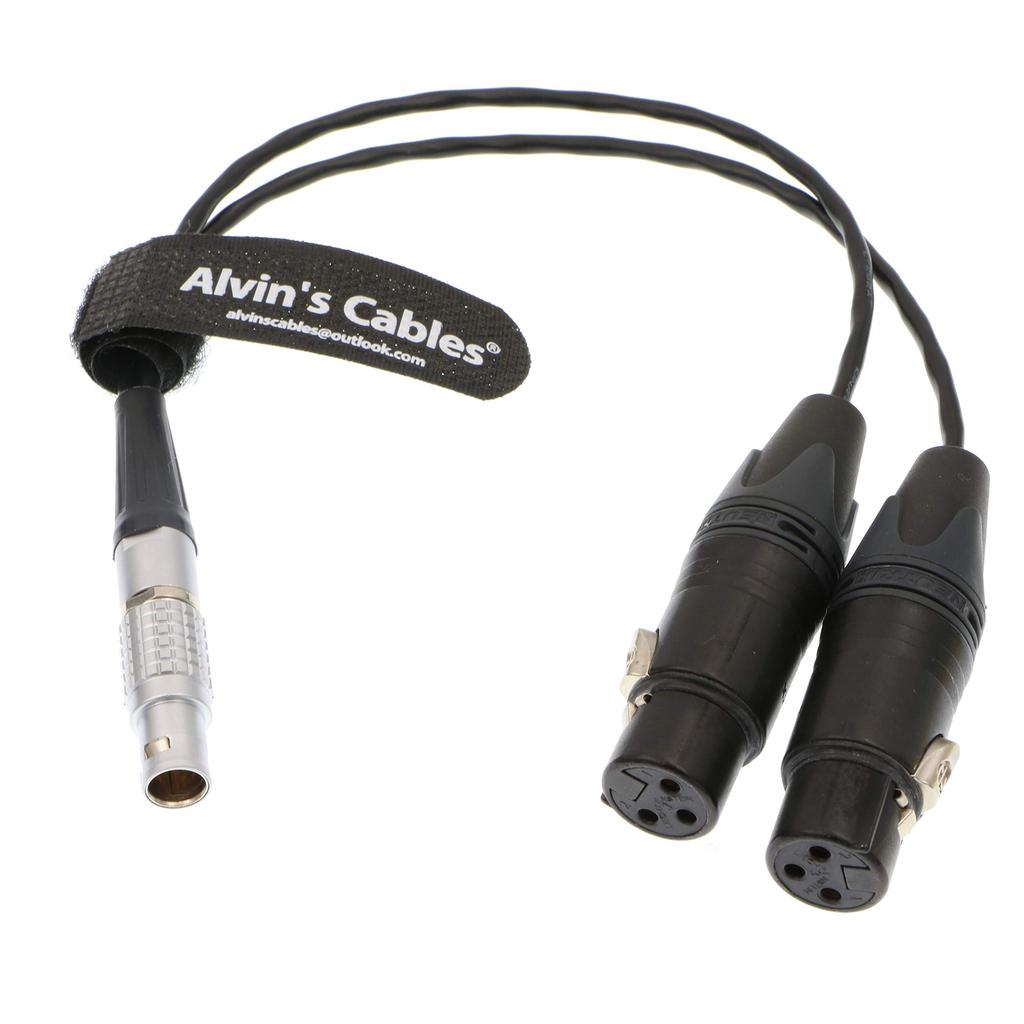 Alvin's Cables XLR Breakout Audio Input Input Cable 10 Pin To Dual XLR 3 Pin Female for Atomos Shogun Monitor Recorder