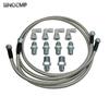 52" SS Braided Transmission Cooler Hose Lines Fittings TH350 700R4 TH400 Car Engine Parts Cooling System Hoses Clamps Parts