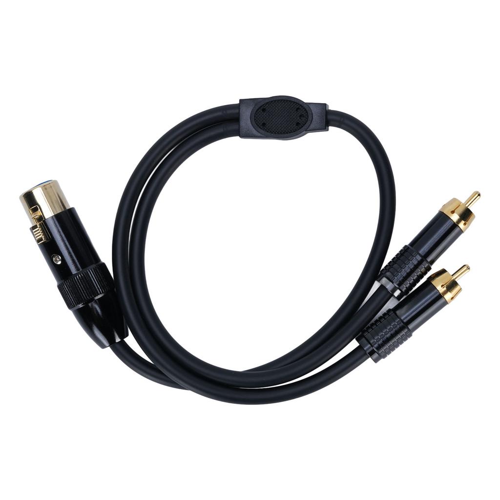 XLR Female Y Splitter Stereo Cable 1.6ft XLR Female to 2 Phono Plug Adapter Cable for Amplifier Recorder Speaker TV