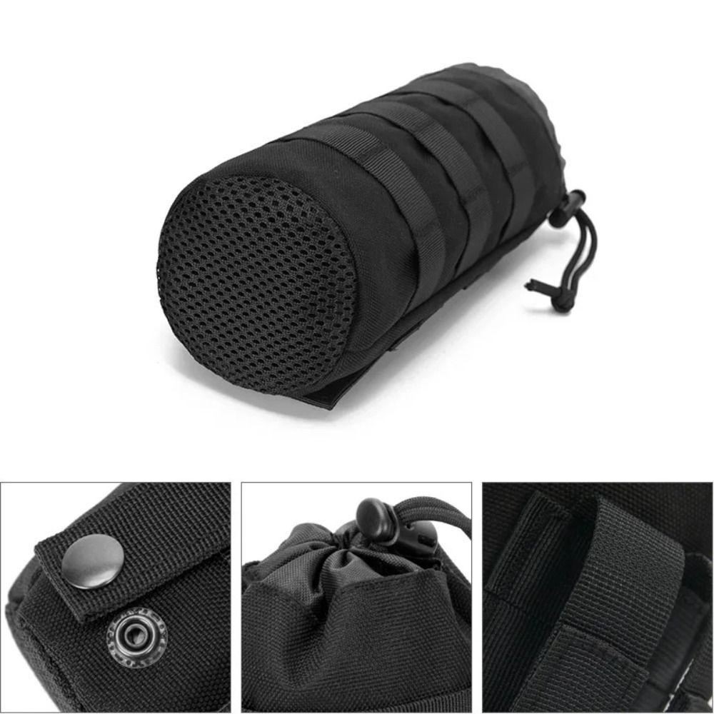 Molle System Outdoor Kettle Carrier Bag Water Bottle Bag Multifunction Hiking Bottle Pouch Unisex