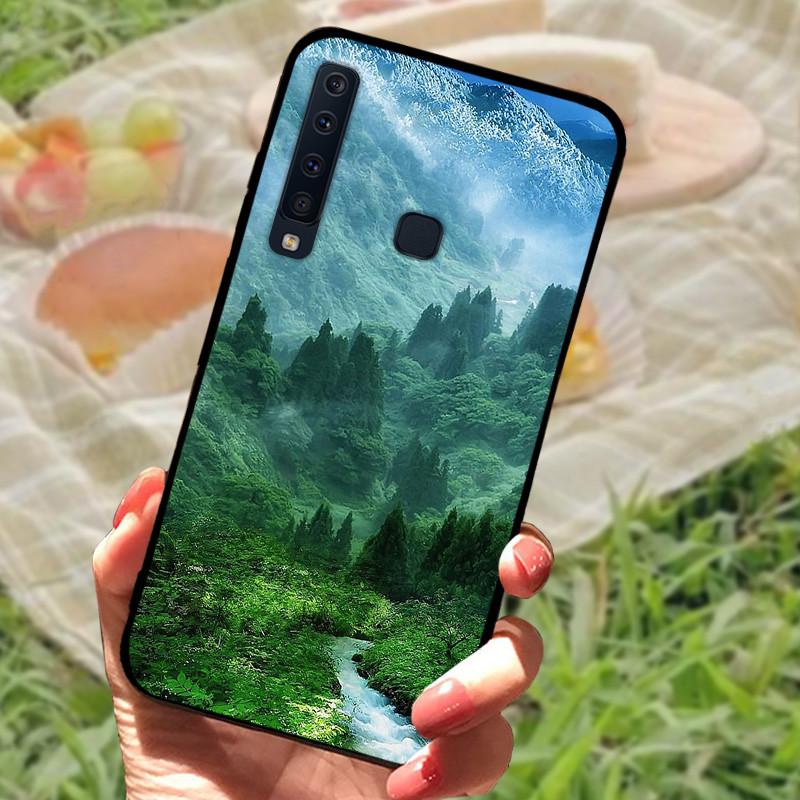 Для Samsung A9 2018 Чехол-крышка A7 2018 Силиконовый Мягкий Мраморный Черный Бампер Funda Coque для Samsung Galaxy A7 A9 2018 Защитный