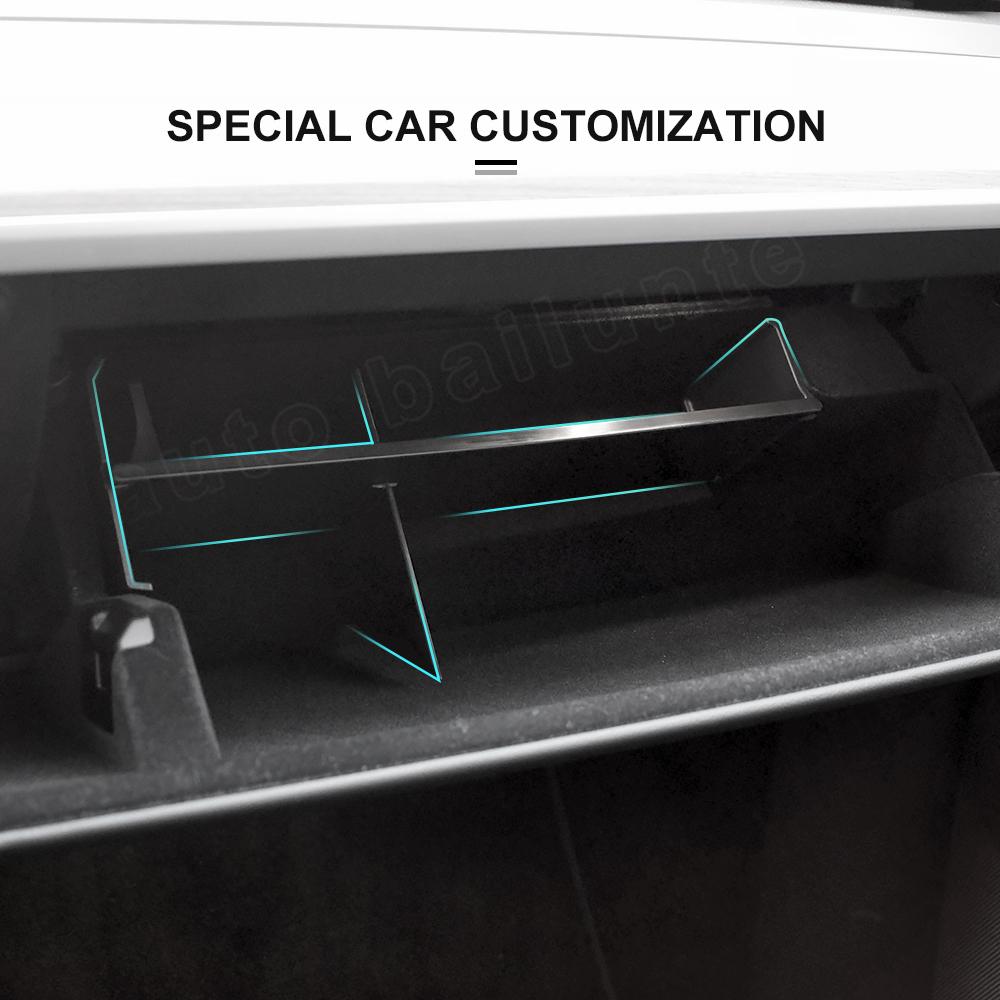 Для Tesla Model 3 2022 Центральная консоль Хранение Вещевой ящик Контейнер Полка Бардачок Органайзер Разделительная пластина