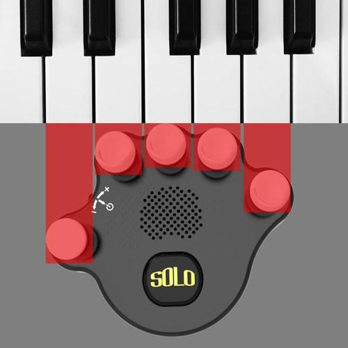 Solo Professional Finger Trainer SP-145 Upgraded Version, Vanilla Green, Piano Finger Shape Trainer, Practice Tool for Kids and Beginners