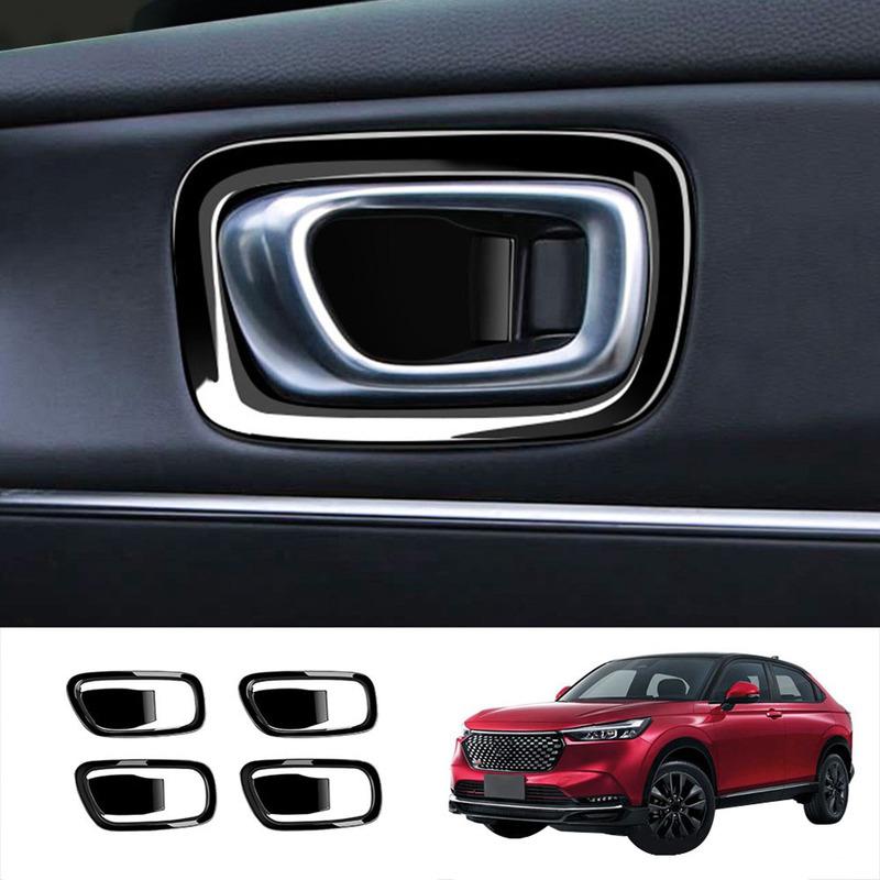 4Pcs Glossy Black Inner Door Handle Bowl Panel Cover Trim for Honda HRV XRV XR-V HR-V Interior