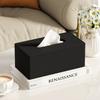 1pc Leather Tissue Box Cover, Striped Home Decor & Desk Organizer for Office Bathroom