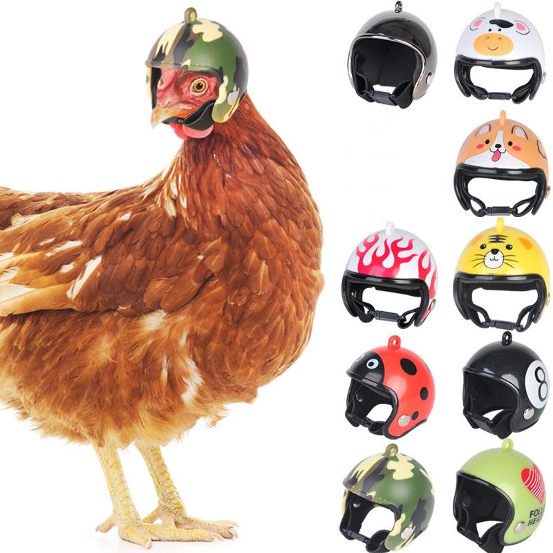 2024 Новый шлем для домашних животных, курица, головной убор для маленьких домашних животных, птица, утка, шапка, защитная шапка для головы, шлем для головы птицы, принадлежности для домашних животных, креативный