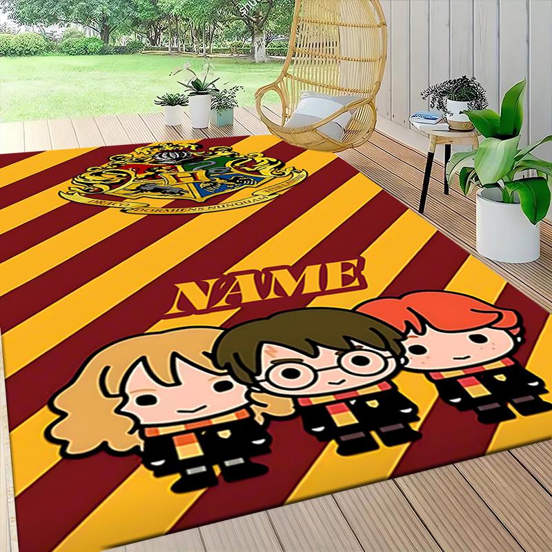 Custom Name "Harry Potter Adventure" Carpet Rug Customizable Soft Washable Anti-Slip Home Living Room Sofa Mats Personalized Rug. 090938