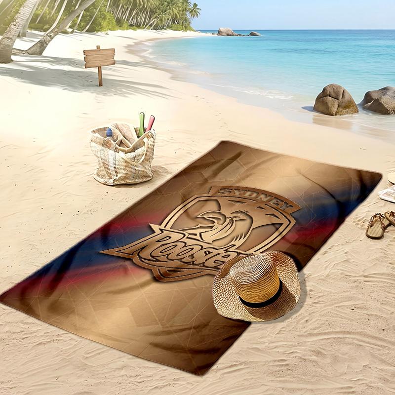 Sydney Roosters Print Beach Towel Soft Portable Quick?dry Towel For Pool Summer Vacation Outdoor Sport