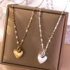 Gold Heart Pendant Necklaces for Women  New Trendy Clavicle Chain Necklace Jewelry Gift