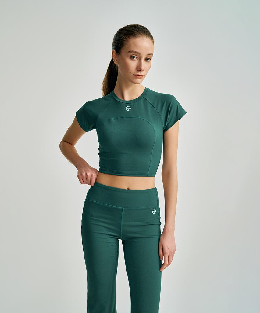 Женская укороченная футболка с коротким рукавом SERGIO TACCHINI W Marshmallow