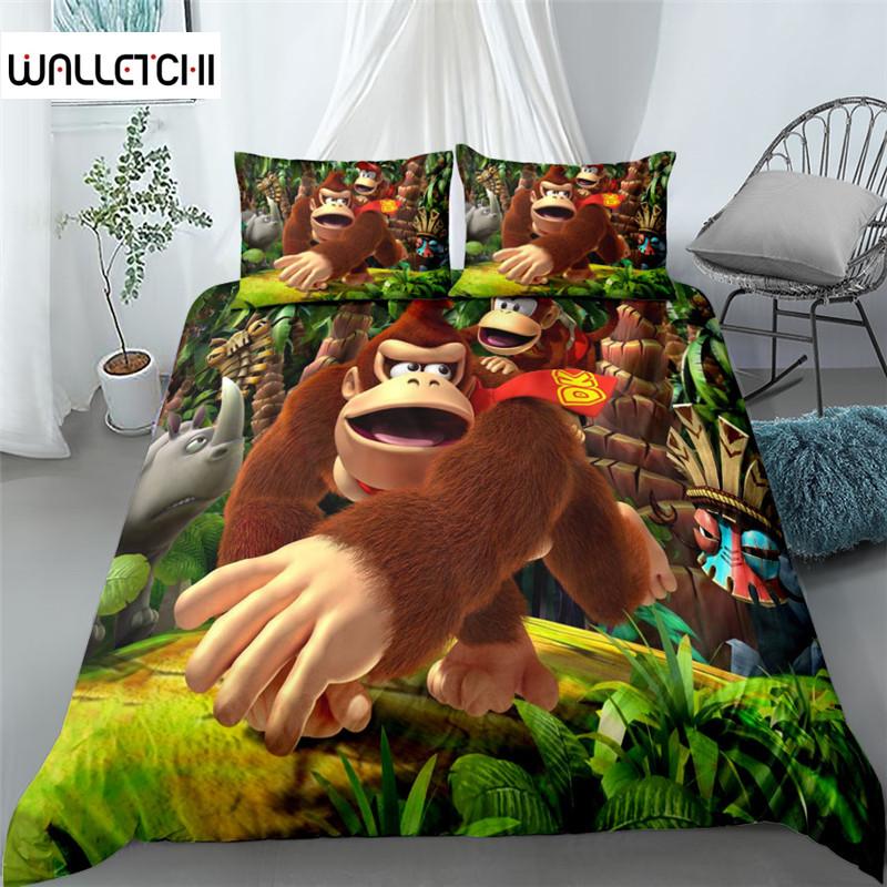 Комплект постельного белья Donkey Kong Switch Game Single Twin Double Queen King Cal King Size Комплект постельного белья