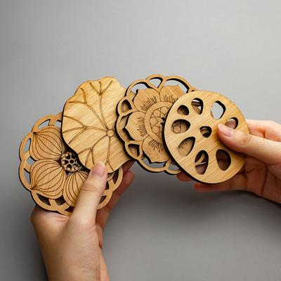 Бамбуковые чайные аксессуары кунг-фу, чайная чашка, кухонная кофейная кружка, подставка под чашку, коврик для украшения дома, подставка для столовых приборов