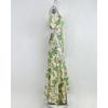 Women Sexy Off Shoulder Printed Lace Up Cutout High Waist Slim Fit Long Swing Dress