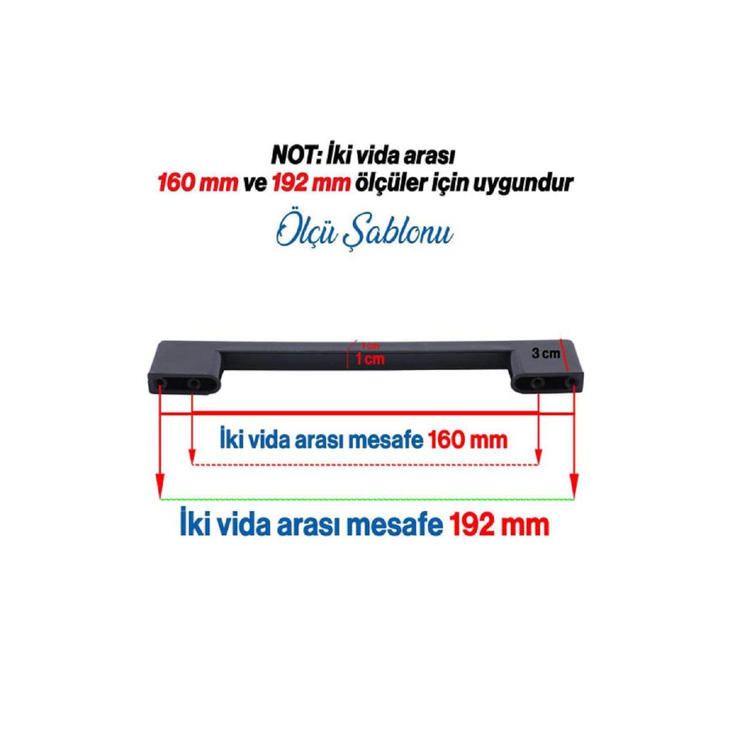 Ручка мебели ящика шкафа ручки моста 160мм до 192 Мм трудная пластиковая