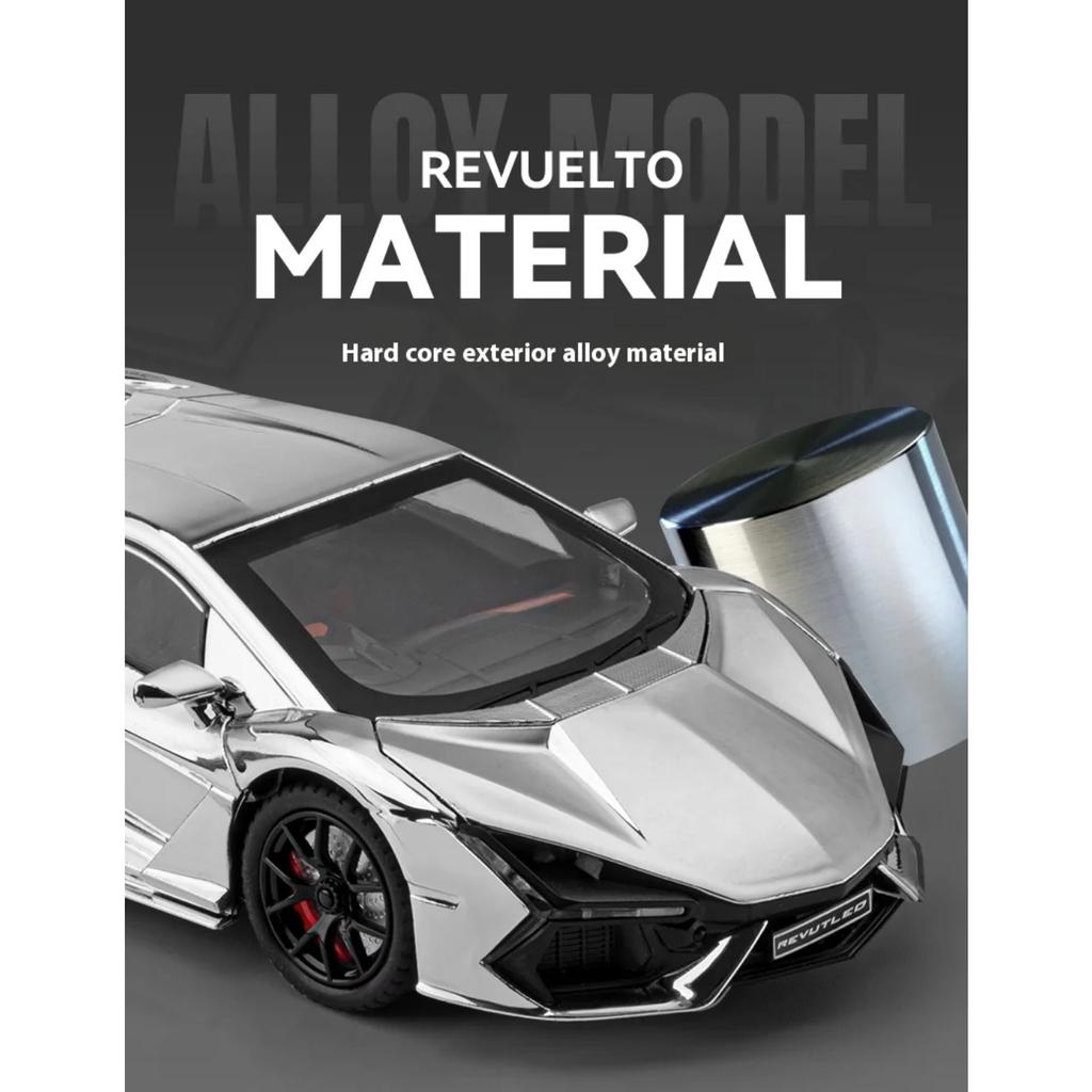 1/24 Scale Spray Lamborghini Revuelto Supercar Alloy Diecasts Model Car Children's Toy Car Miniauto Mini GT Mother Kids Collectibles