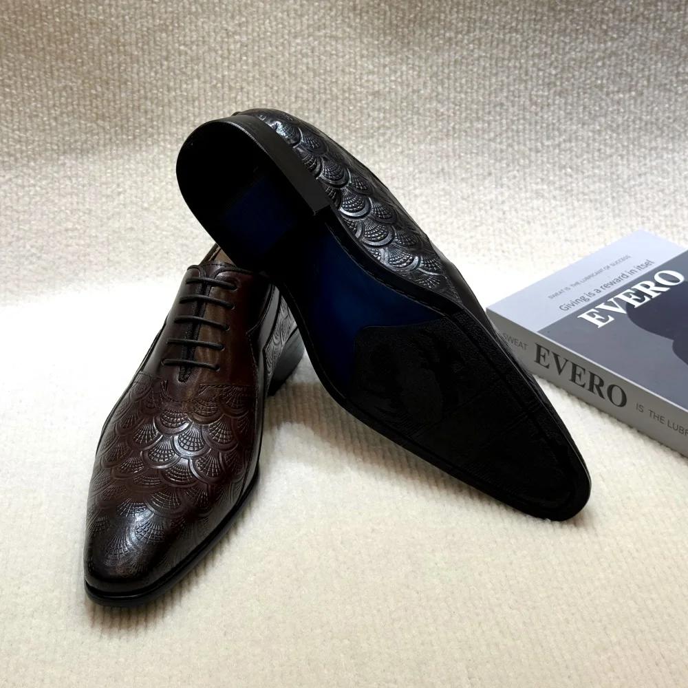 Модная мужская итальянская дизайнерская обувь ручной работы из натуральной кожи, черная, коричневая, оксфорды, деловая офисная обувь на шнуровке, дерби