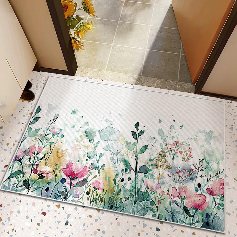 Коврик для прихожей, водонепроницаемый, нескользящий, износостойкий и устойчивый к грязи коврик для ног, новый моющийся коврик для дома из салфеток