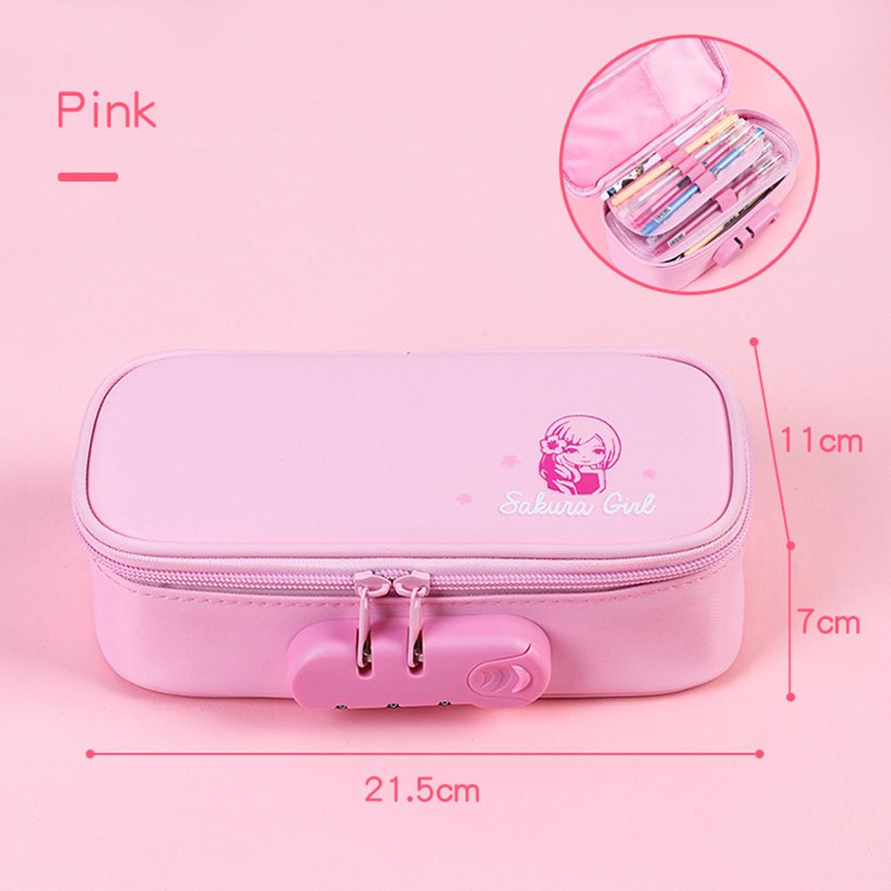 Пенал-бокс большой вместимости с замком, противокражный пенал, школьный пенал