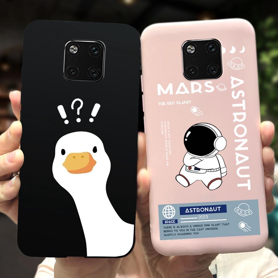 Чехол для Huawei Mate 20 Pro Задняя крышка Mate 20 Мягкий матовый жидкий силикон Funda Mate20 20Pro Coque Корпус Астронавт Динозавр