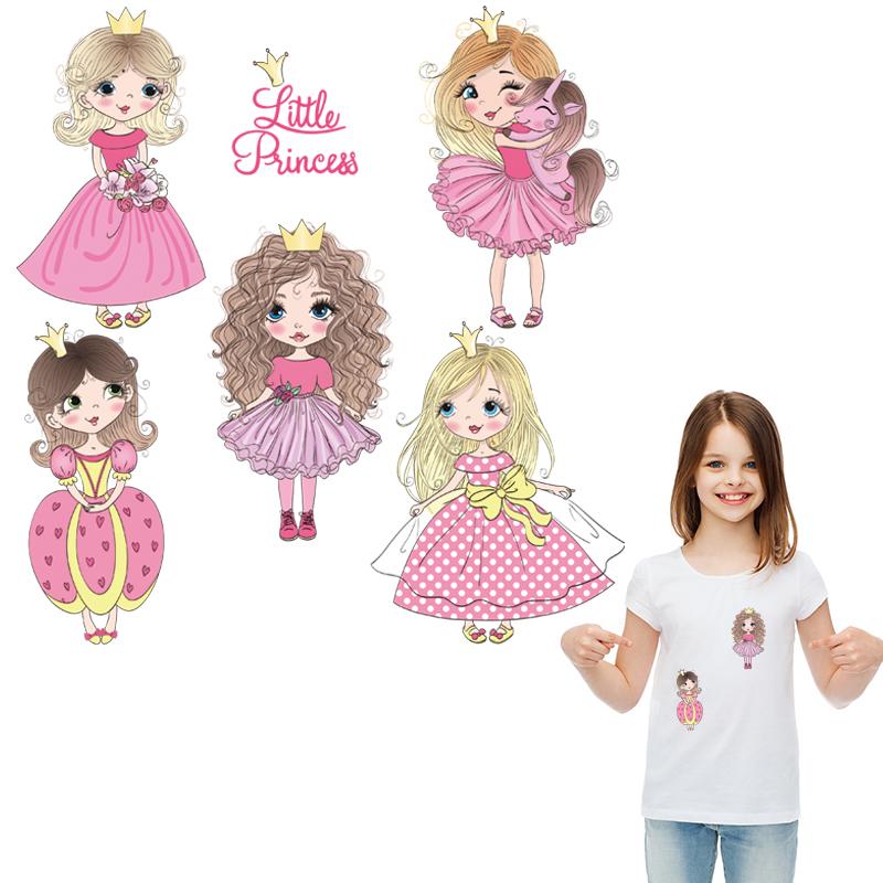 Нашивка маленькой принцессы для одежды, аксессуар «сделай сам», наклейка на джинсы, полоски, термопресс, аппликации, наклейки на одежду, платья для девочек
