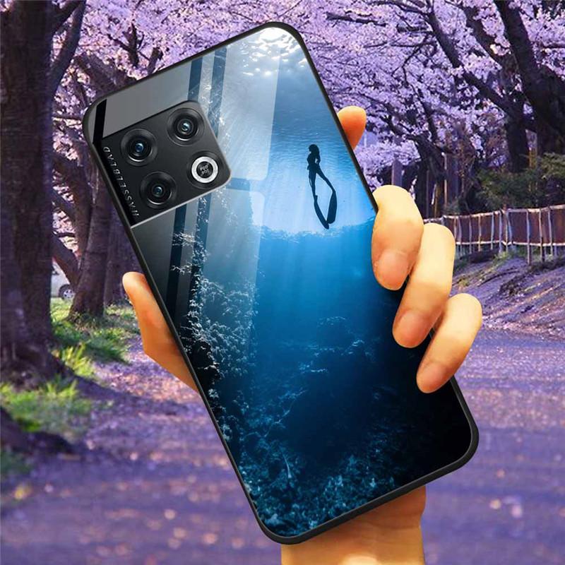 For OnePlus 10 Pro 5G Case 6.7'' Tempered Glass Starry Marble Hard Back Cover for One Plus 10Pro Funda Capa Oneplus10pro Coque