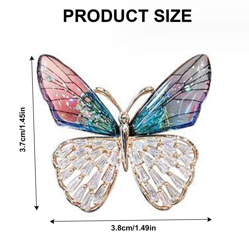 Sparkling Rhinestone Butterfly Brooch Sophisticated Butterfly Brooch Lapel Pin Jewelry for Gifting and Personal Style