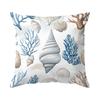 Pcs Watercolor Seashells And Seaweed Singlesided Printed Cushion Coversuitable For Living Roombedroomcar Decoration