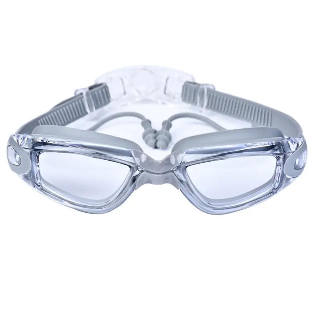 1 шт., взрослые плавательные очки HD, плавательные очки, непромокаемые силиконовые беруши, большая оправа, защита от запотевания, профессиональная водонепроницаемая защита ушей